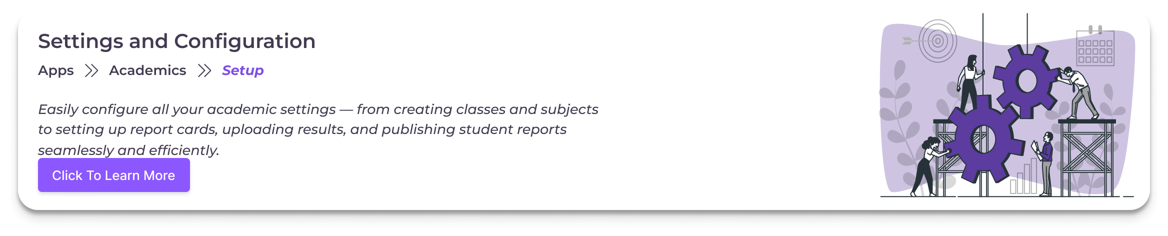 Academic Setup and Configuration